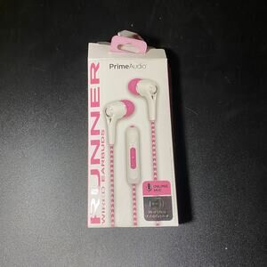 New Prime Audio Pink Inline Mic Wired Earbuds